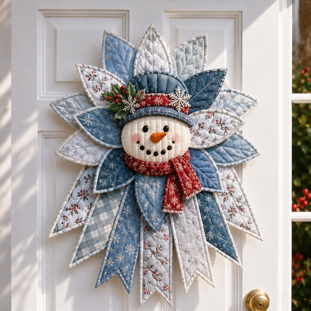 Holiday Celebration 50% OFF  – Festive Quilted Christmas Door Hanging DIY Sewing Kit