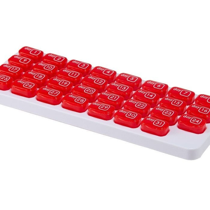 31-Day Detachable Monthly Pill Organizer