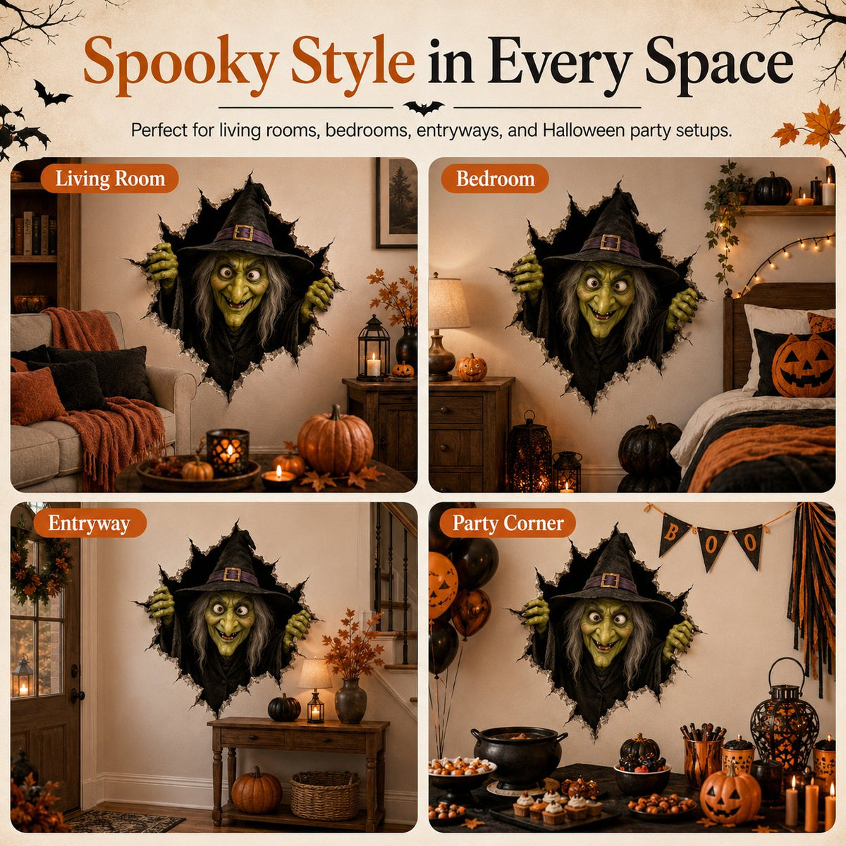 Last Day 50% OFF-Halloween Break-In 3D Wall Decals