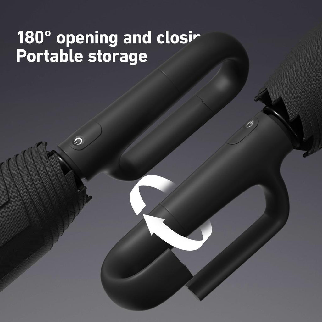 Creative Ring Buckle Windproof Reinforced Umbrella – Automatic Folding Sun & Rain Umbrella