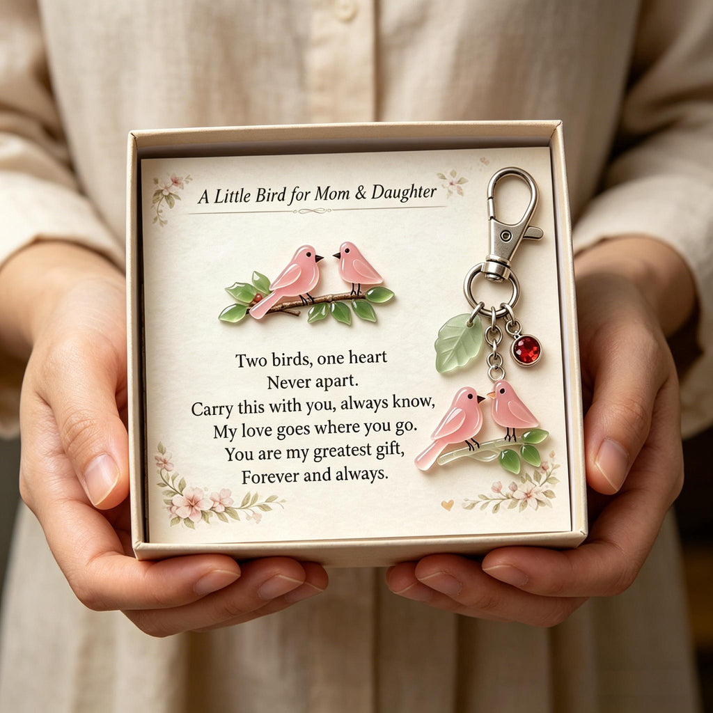 A Little Bird for Mom & Daughter Keychain (2D Acrylic)