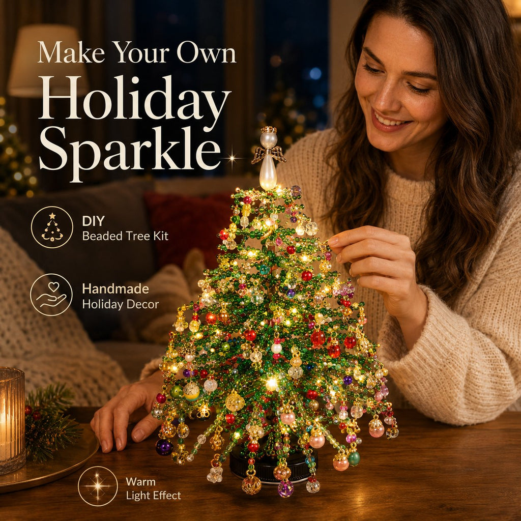 HOT SALE 49% OFFDIY Beaded Christmas Tree Kit – Create Your Own Sparkling Holiday Decoration