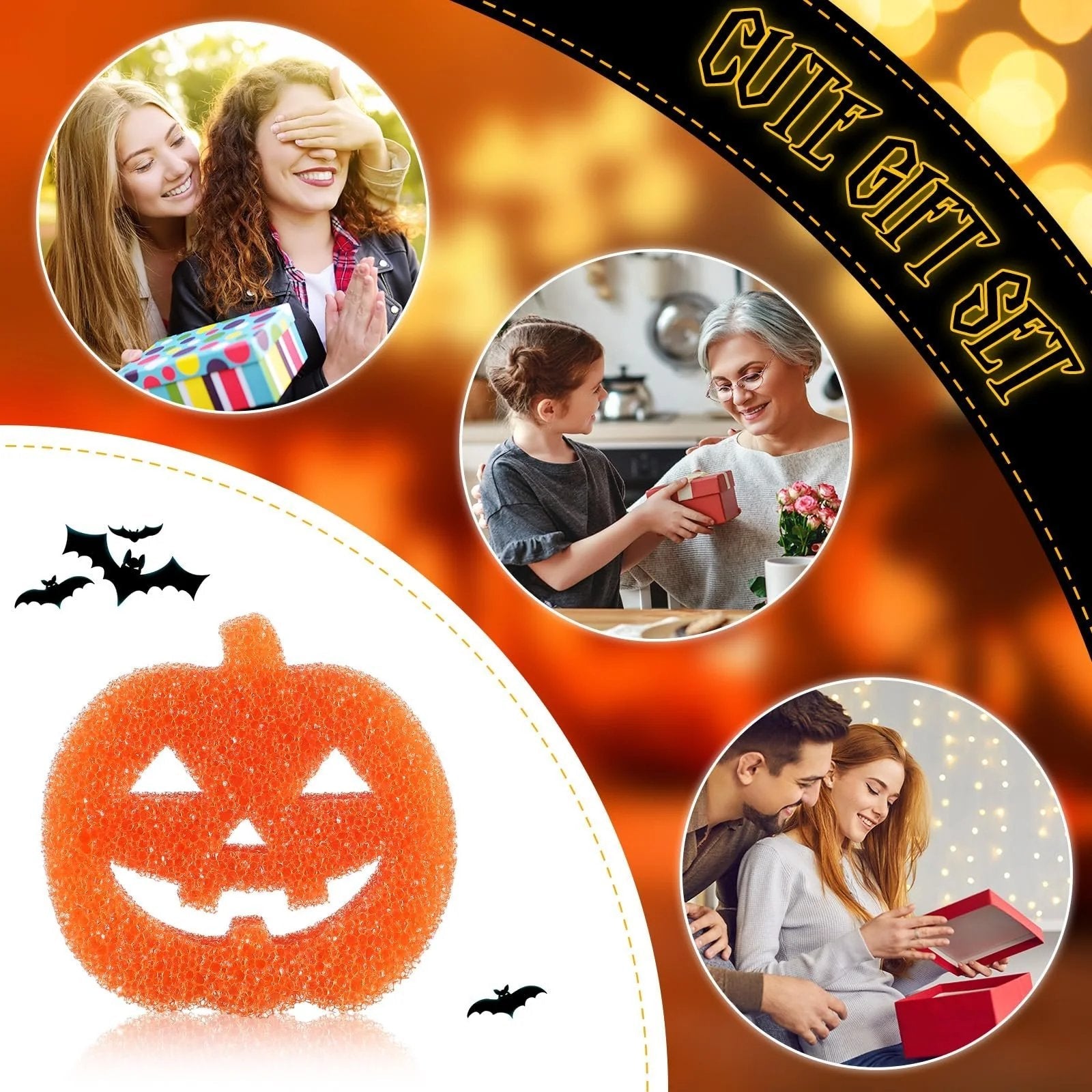 6 Pcs Halloween Cleaning Sponges