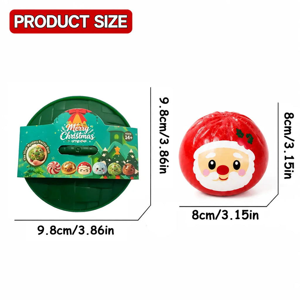 erry Christmas 6-Piece Stress Relief Dumpling Set  Cute Christmas Squishy Toys – Fun Holiday Gifts for Kids & Adults