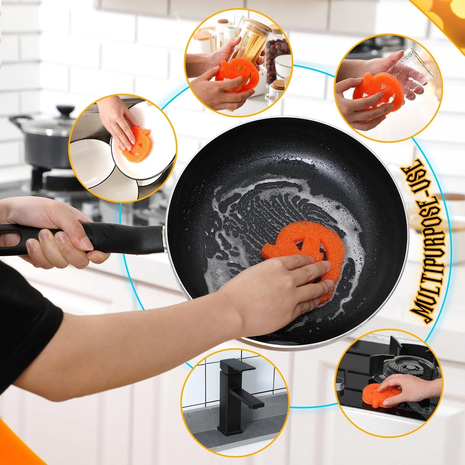 6 Pcs Halloween Cleaning Sponges