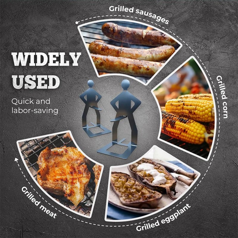 Funny Stainless Steel BBQ Sausage Holder