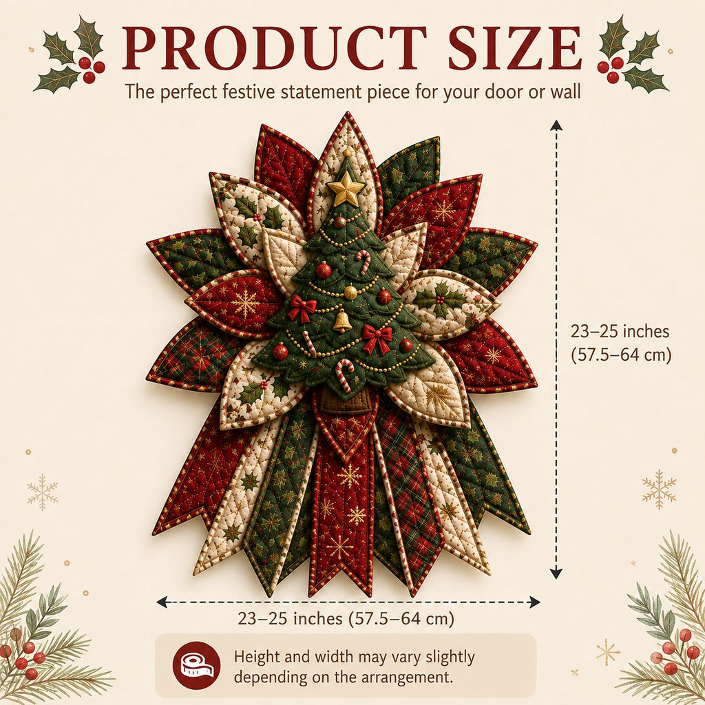 Holiday Celebration 50% OFF  – Festive Quilted Christmas Door Hanging DIY Sewing Kit