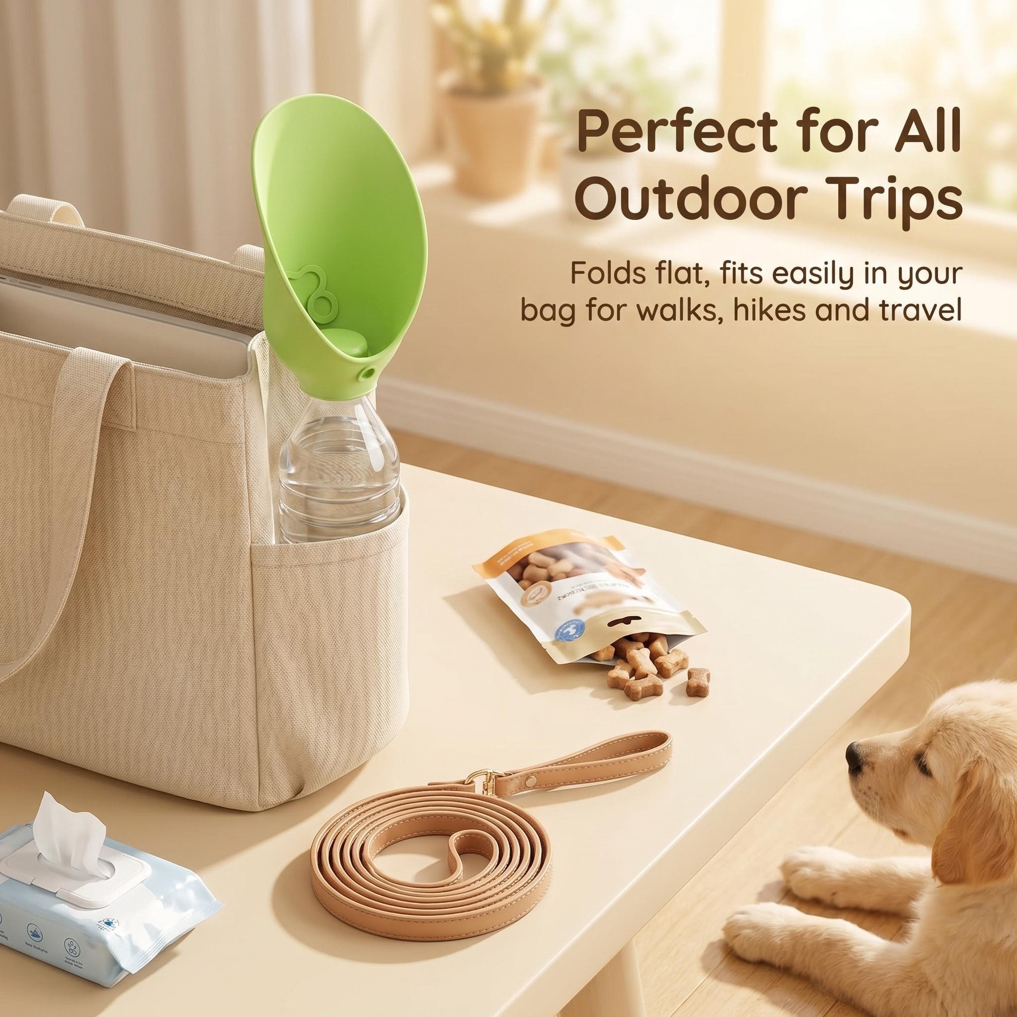 Foldable Silicone Leaf Pet Water Adapter