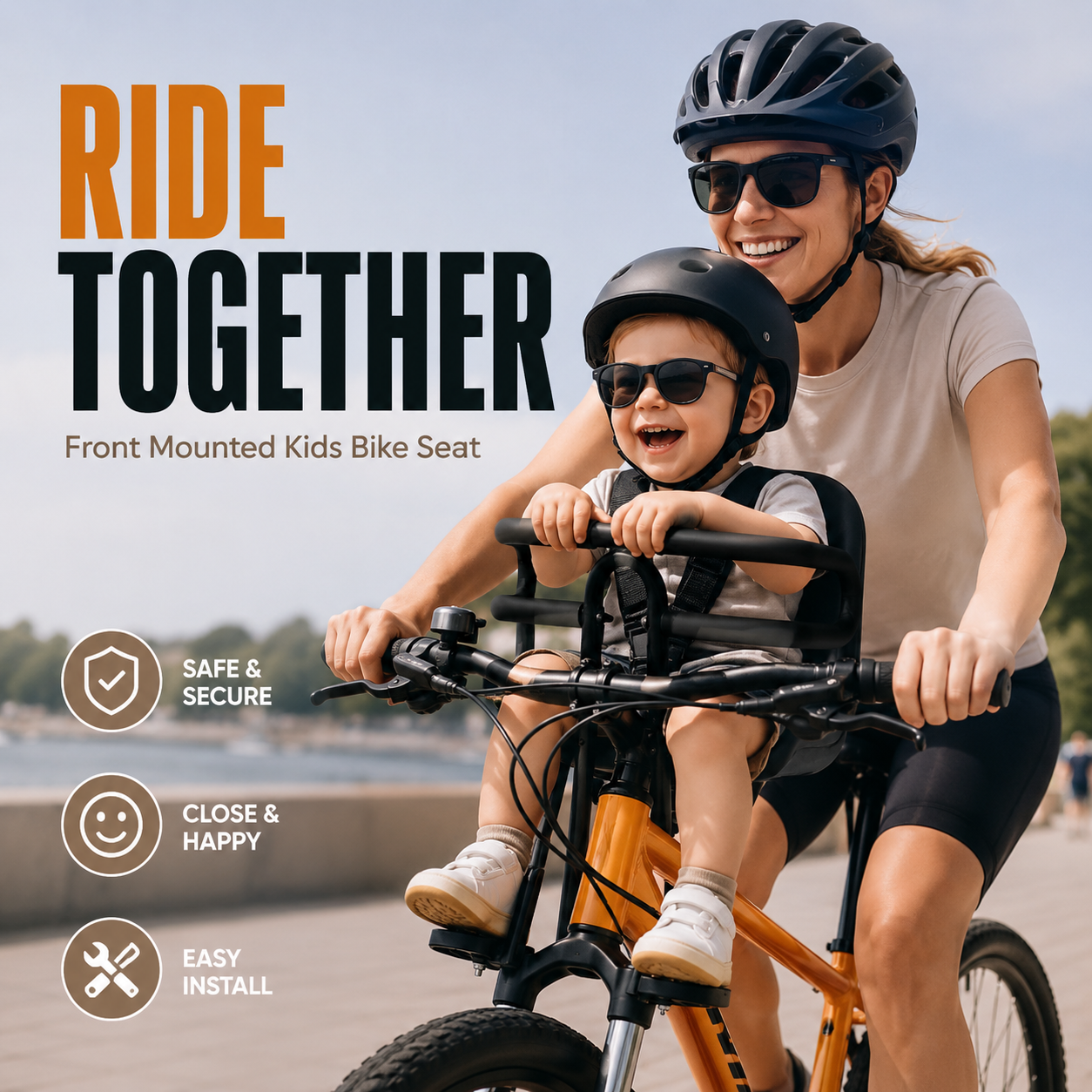 Front Mounted Kids Bike Seat