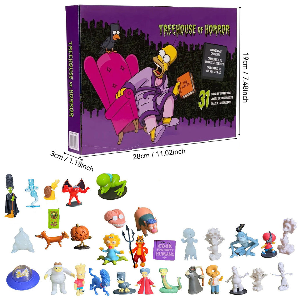 The Simpsons Halloween Countdown Calendar | 30 Days of Spooky Collectible Figures & Treehouse of Horror Display