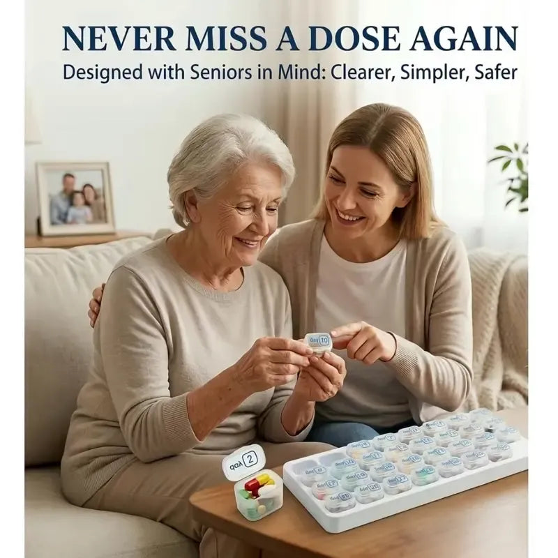 31-Day Detachable Monthly Pill Organizer