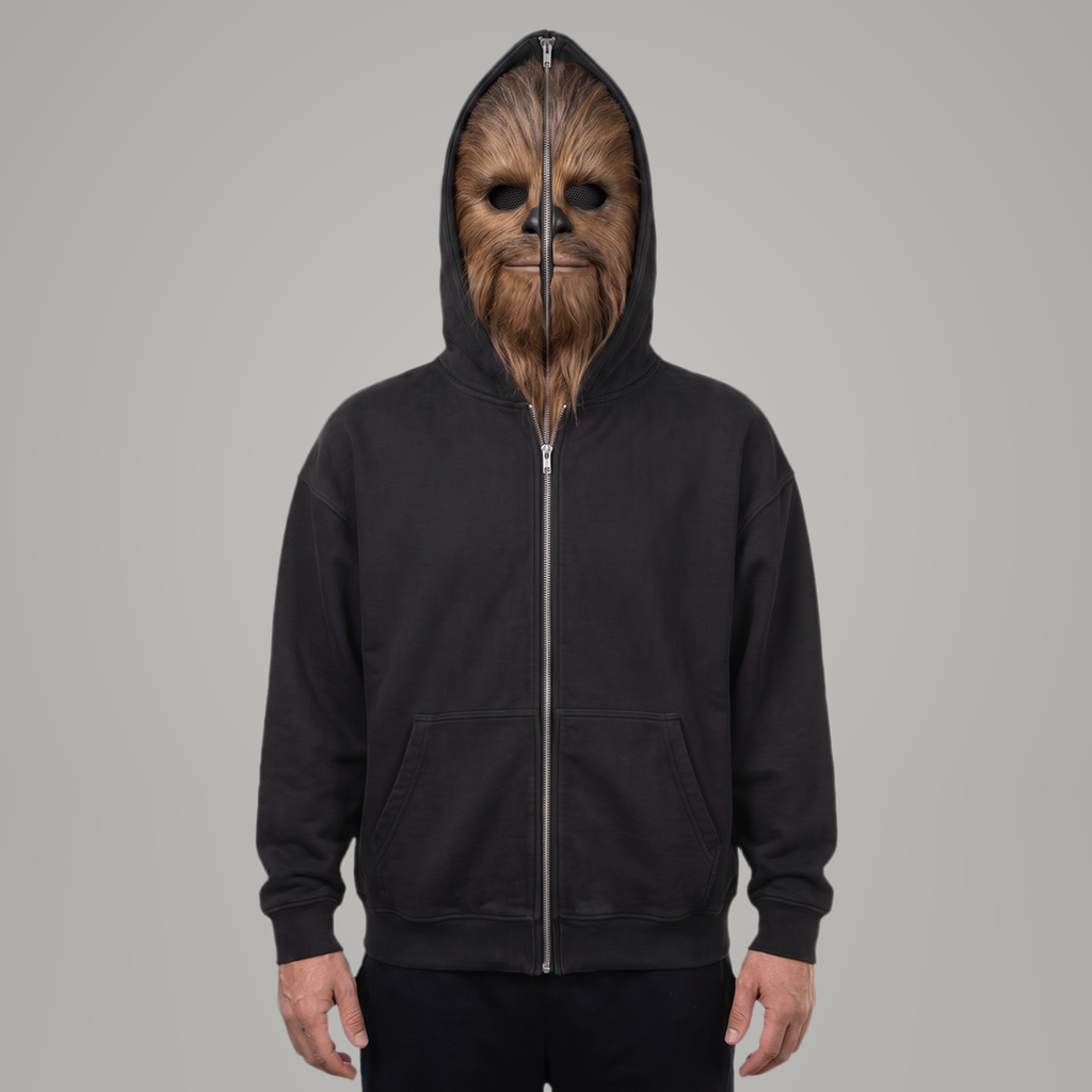 Full-Face Character Zip-Up Hoodie — Zip Up & Become The Character