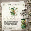 "Slow, Steady & So Proud!"  The Little Turtle Graduate Keychain & Keepsake Poem Card Set (2D Acrylic)