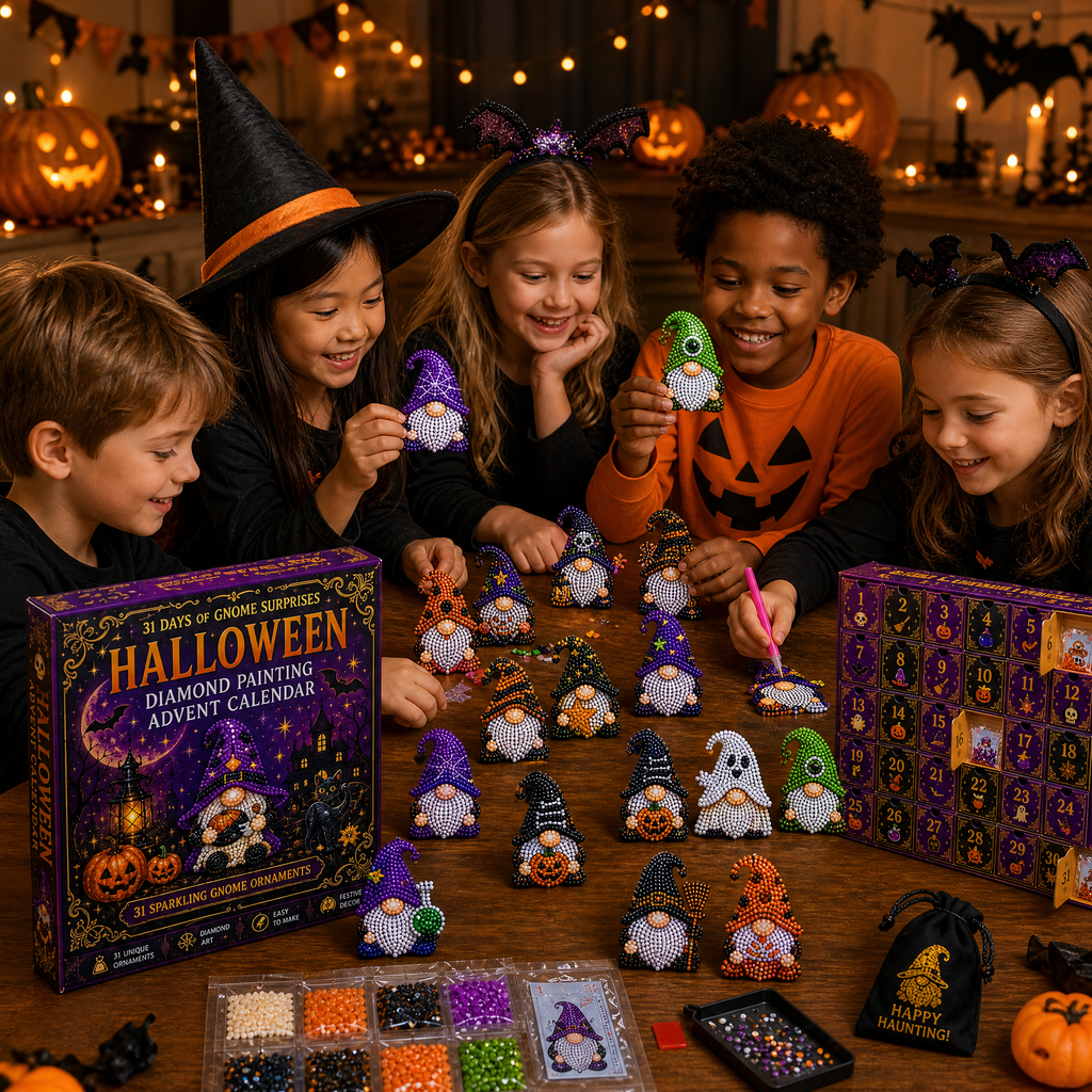 31 Days of Gnome Surprises Halloween Diamond Painting Advent Calendar