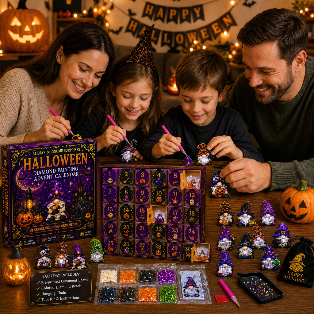 31 Days of Gnome Surprises Halloween Diamond Painting Advent Calendar