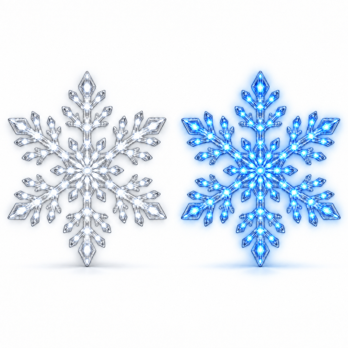 LightFlake LED Snowflake Wall Lights – Festive Hanging Décor Set for Indoor/Outdoor Holiday Display