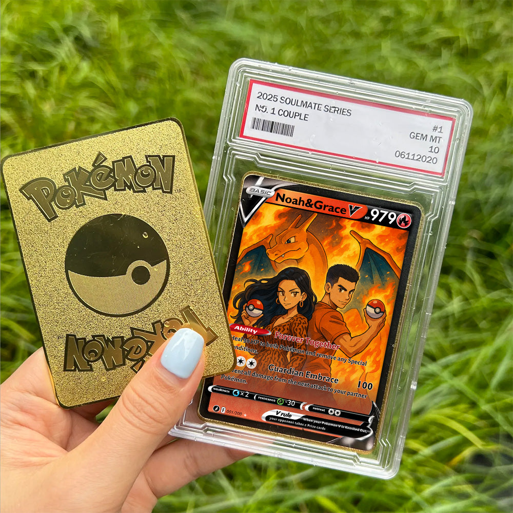 Custom Anime Pokecard V Card For Couples with Poke Character