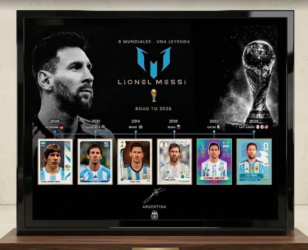 Lionel Messi "Una Leyenda" Luxury Frame – 6x World Cup Career Evolution Frame (2006-2026)