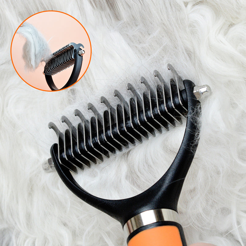 Double-Sided Deshedding Pet Grooming Brush