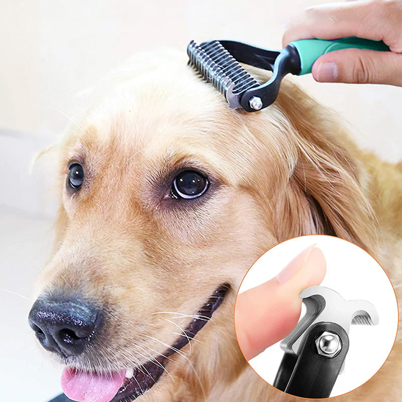 Double-Sided Deshedding Pet Grooming Brush