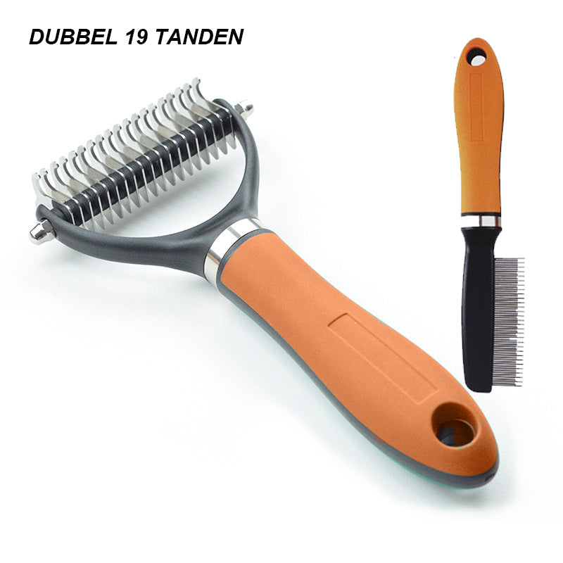 Double-Sided Deshedding Pet Grooming Brush