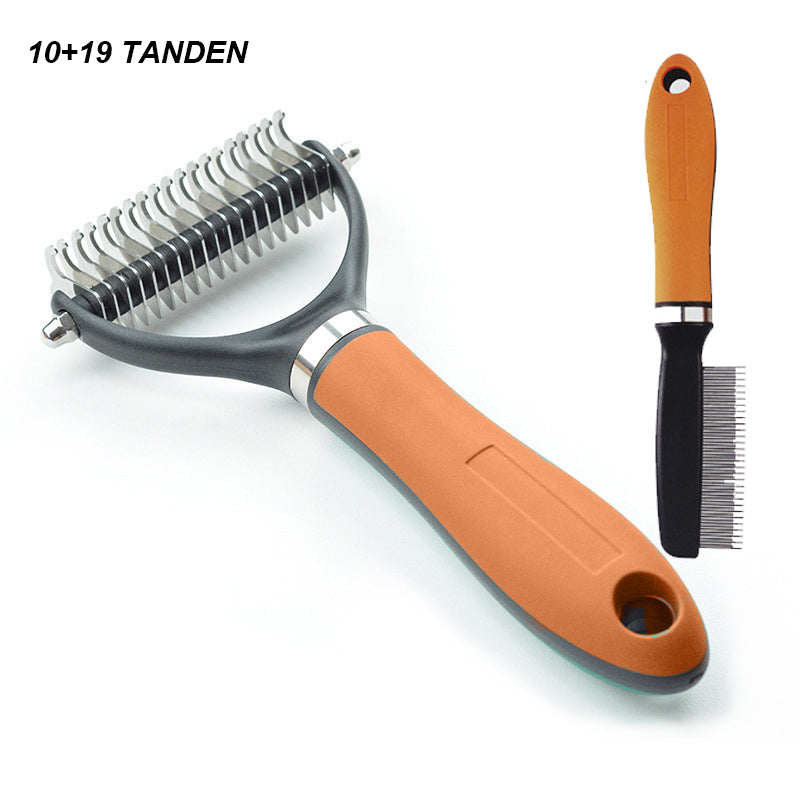 Double-Sided Deshedding Pet Grooming Brush