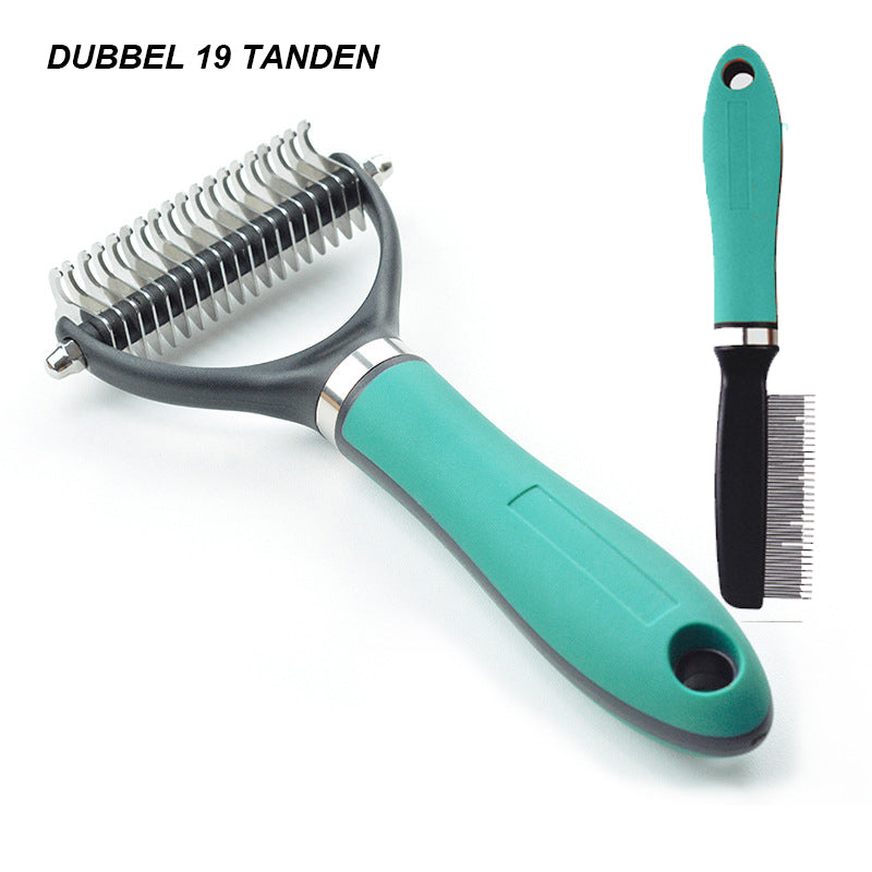 Double-Sided Deshedding Pet Grooming Brush