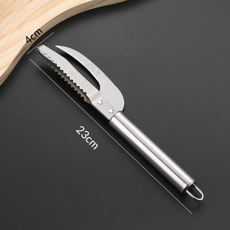 3-in-1 Stainless Steel Fish Maw & Fish Scale Knife – Multifunction Fish Scale Remover & Cleaning Tool