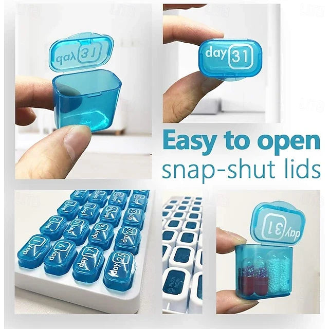 31-Day Detachable Monthly Pill Organizer